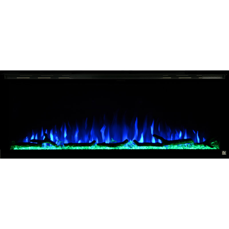 Sideline Elite 50" Black WiFi-Enabled Recessed Electric Fireplace