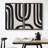 Geometric Line Shape Mid Century Modern Black Abstract Spiral Neutral Decor Framed On Canvas 2 Pieces Print Wall Art-96427522-96427516