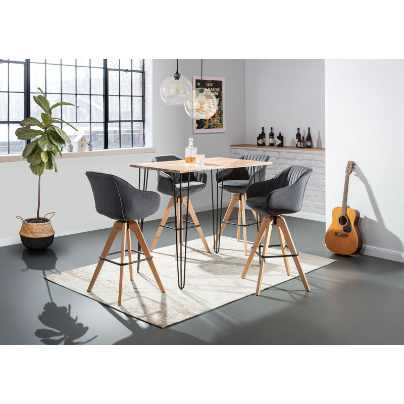Brookdale Swivel Upholstered Counter Stool with Solid Wood Frame