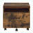 File Cabinets 1-Drawer Weathered Oak &amp; Black with Open Compartment, 18.5"H x 19.5"W x 16.5"D | Rustic | Wood+Metal