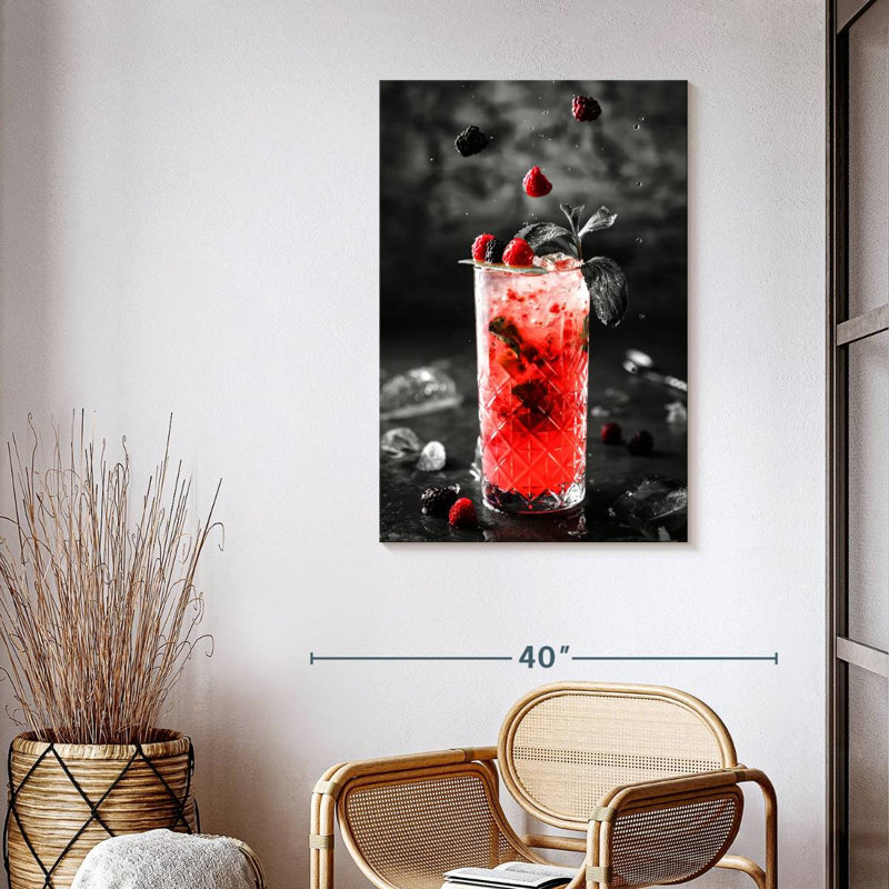 Pop Pop Berry Cocktail, H 39 po x l 26 po x P 1,25 po