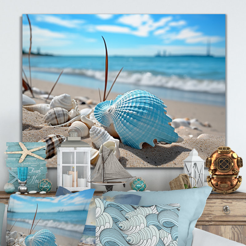 Minimalisme Beachside Tranquility II - Nautique et plage, art mural en métal, salon, H 12 po x l 20 po x P 1 po
