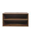 Rangement monté empilable - armoire de 28,96 x 13,64 x 14,03 pouces, idéale pour l'organisation à la maison, les livres de magasin, les vêtements, les souvenirs, les cadres photos, la teinte noyer, le panneau de particules et le matériau fixé au cabinet