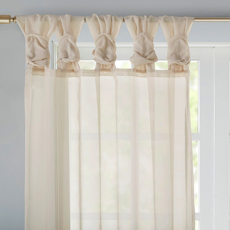 Twisted Tab Voile Sheer Window Pair
