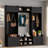 4-in-1 Modern Hall Tree With Shoe Storage, Cubbies, Coat Hooks And Adjustable Shelves-1905591319