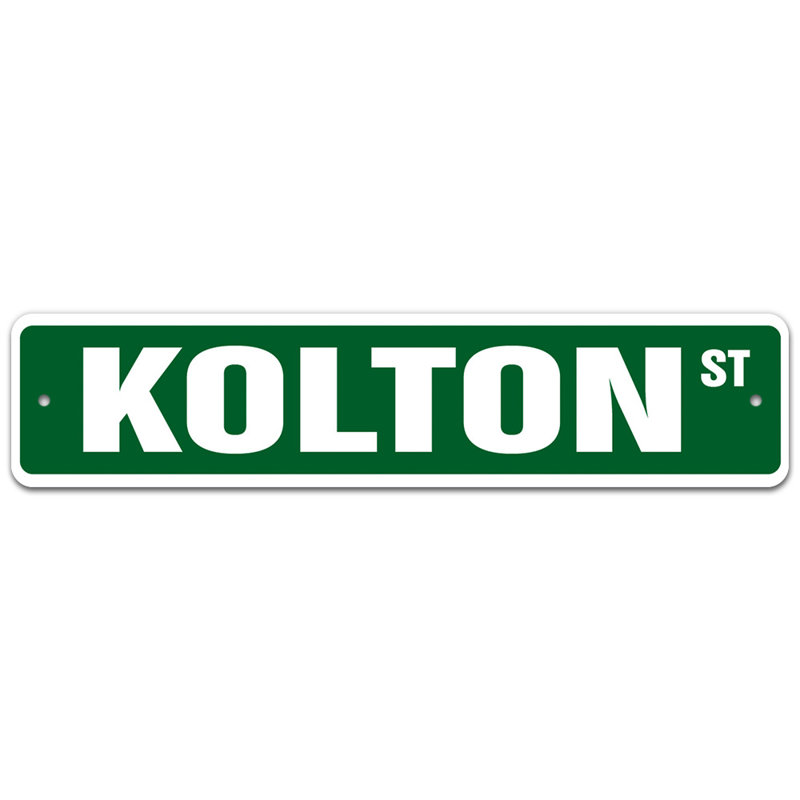 Plaque de rue Kitt, H 8 po x l 36 po x P 0,1 po