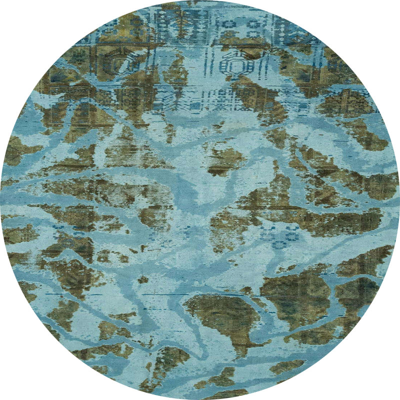 Abstract Indoor Rug, Round 6'