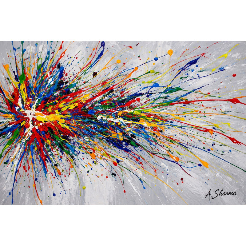 «Spectrum Pulse», art mural sur toile tendue, L 48 po x H 36 po x P 1,5 po