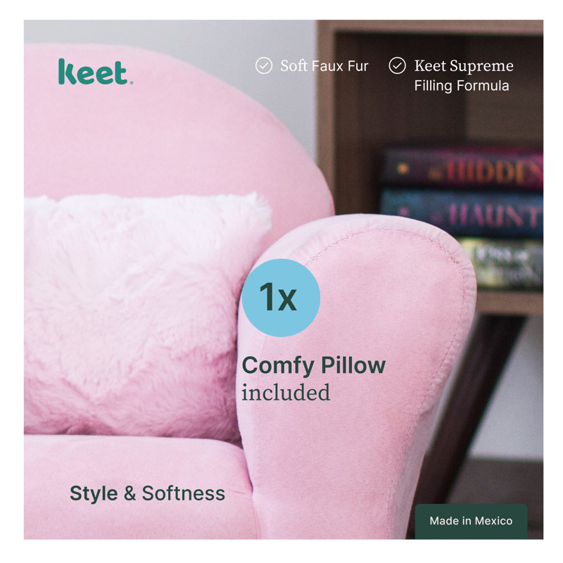 Chaise en micro-suède Keet, Rose