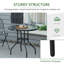 Round Metal Outdoor Bistro Table , 80cm W 80cm D