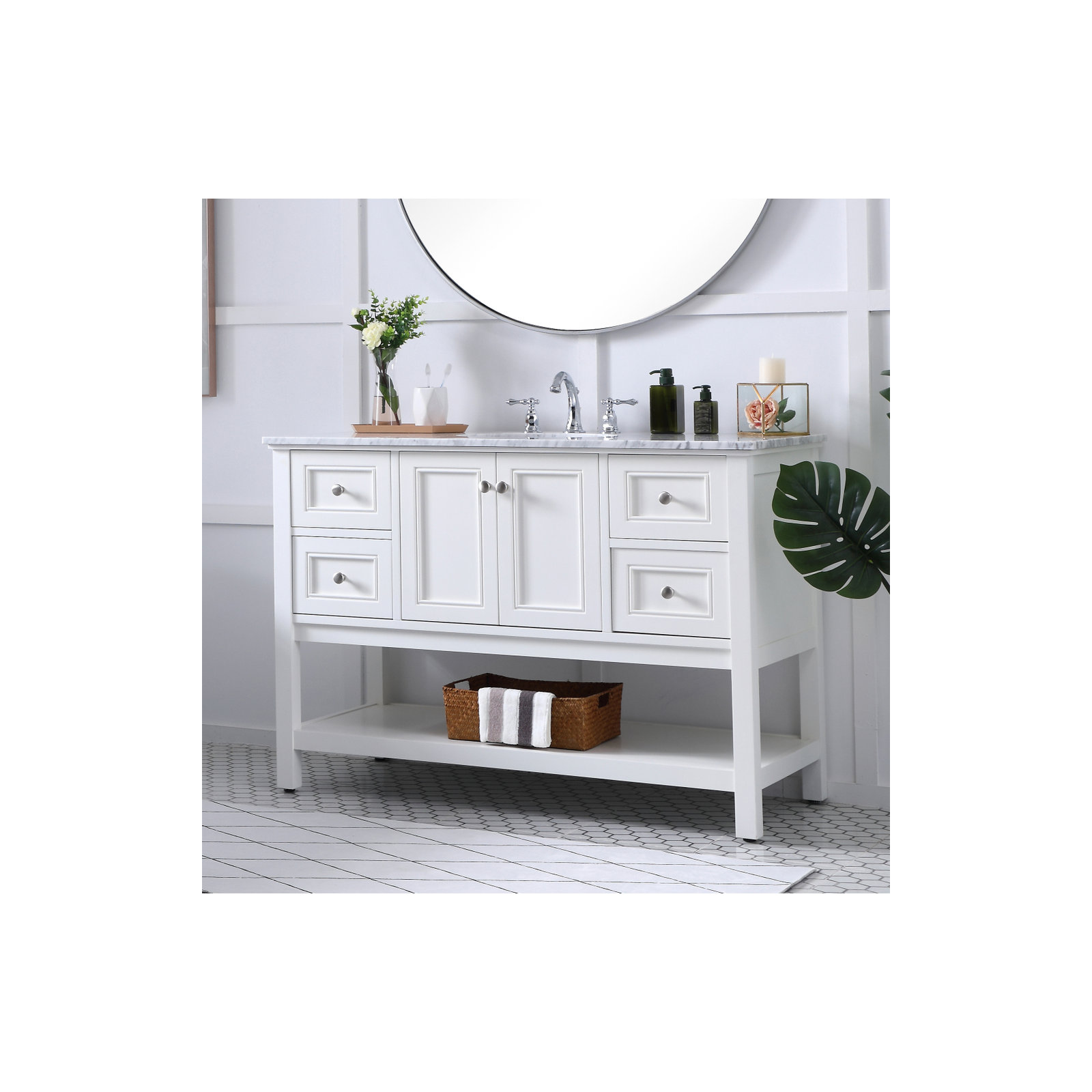 Bonsai 48'' Single Bathroom Vanity, White