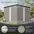 Campcraft  Outdoor Storage Shed 10×14 FT With 3 Lockable Doors,Utility Tool Shed Metal Storage Garden Sheds  Frame And 4 Vents,For Backyard,Patio,Lawn,Light Grey-117289622