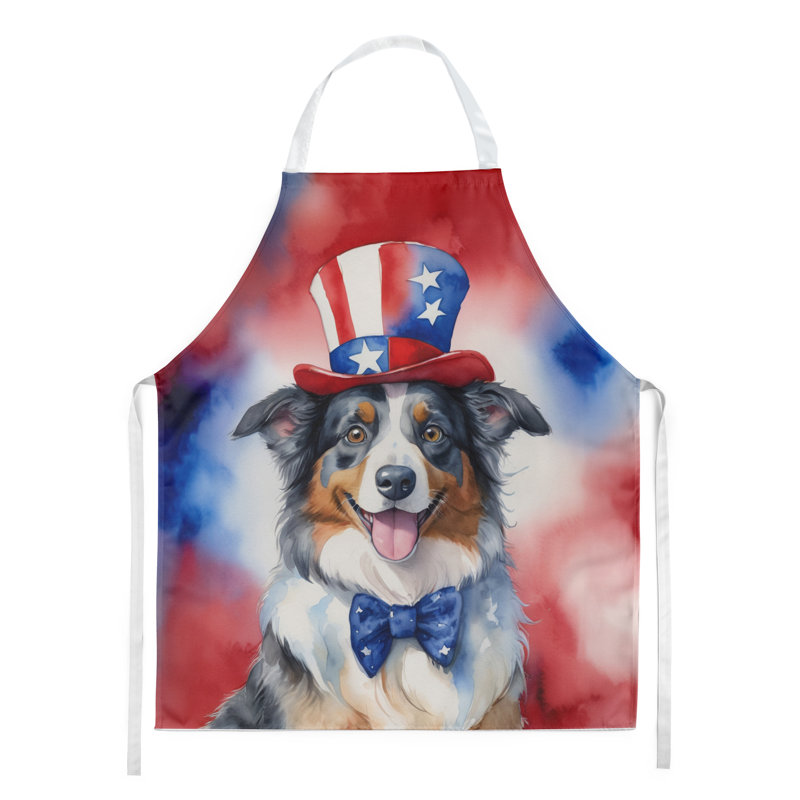 Patriotic American Apron, Australian Shepherd