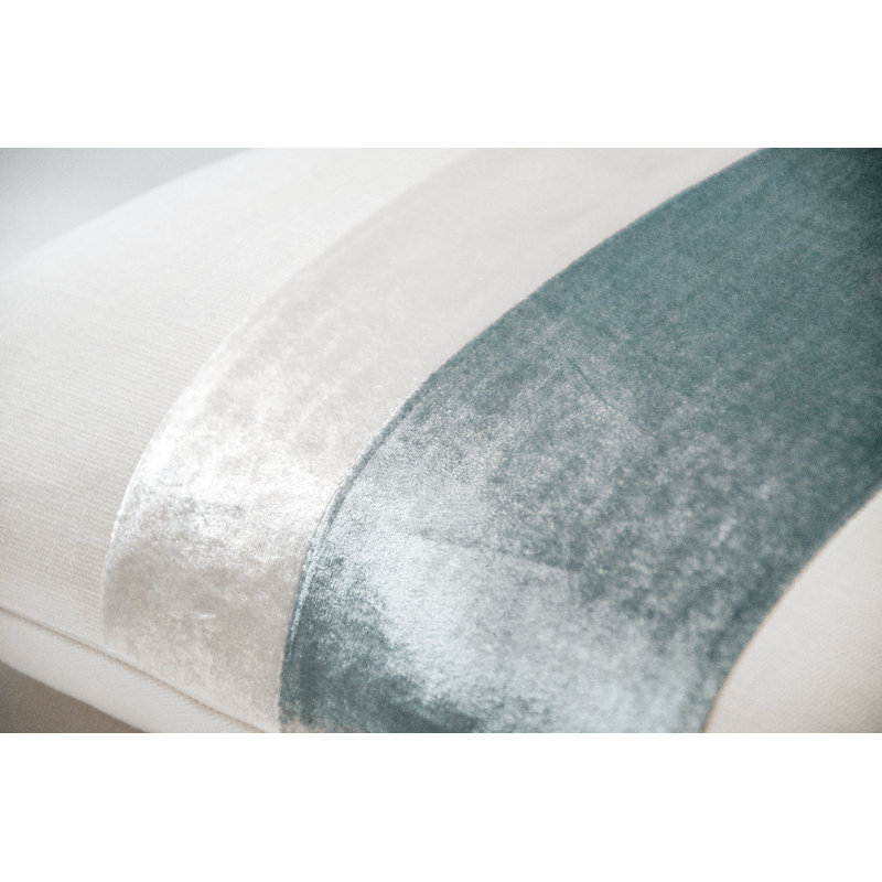 Stripe Lumbar Pillow Cover & Insert, Harbor, 12" x 24"