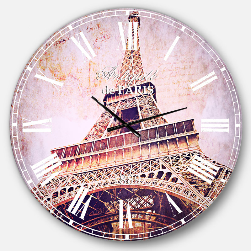 Horloge murale Paris, Tour Eiffel, Paris, Surdimensionné