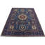 Tapis bleu noué à la main de haute qualité