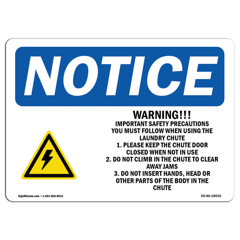 Warning Important Safety Sign