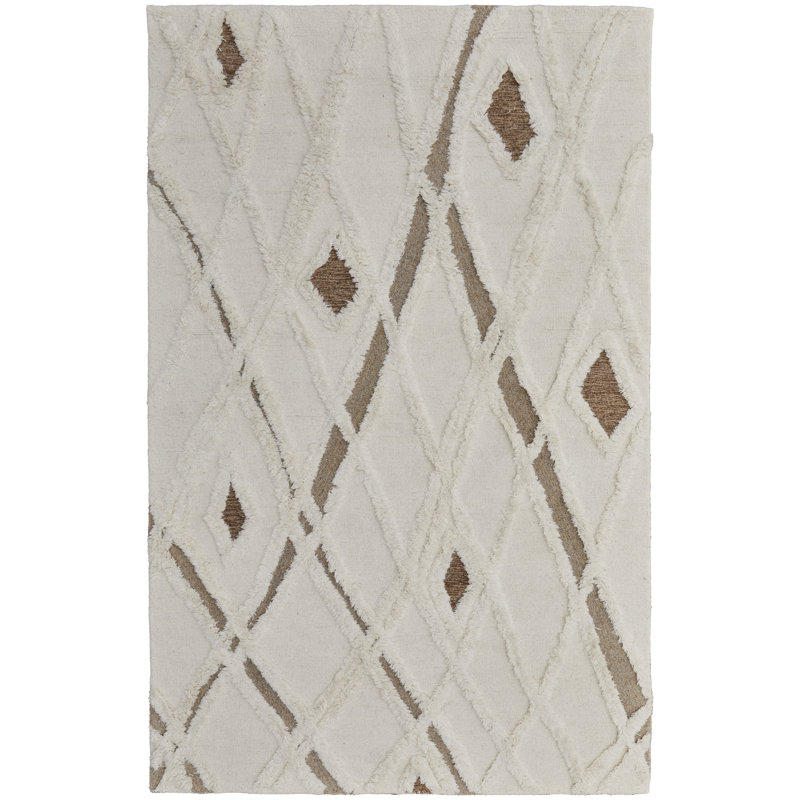 Anica Hand Tufted Wool Abstract Area Rug, Rectangle 12' x 15'