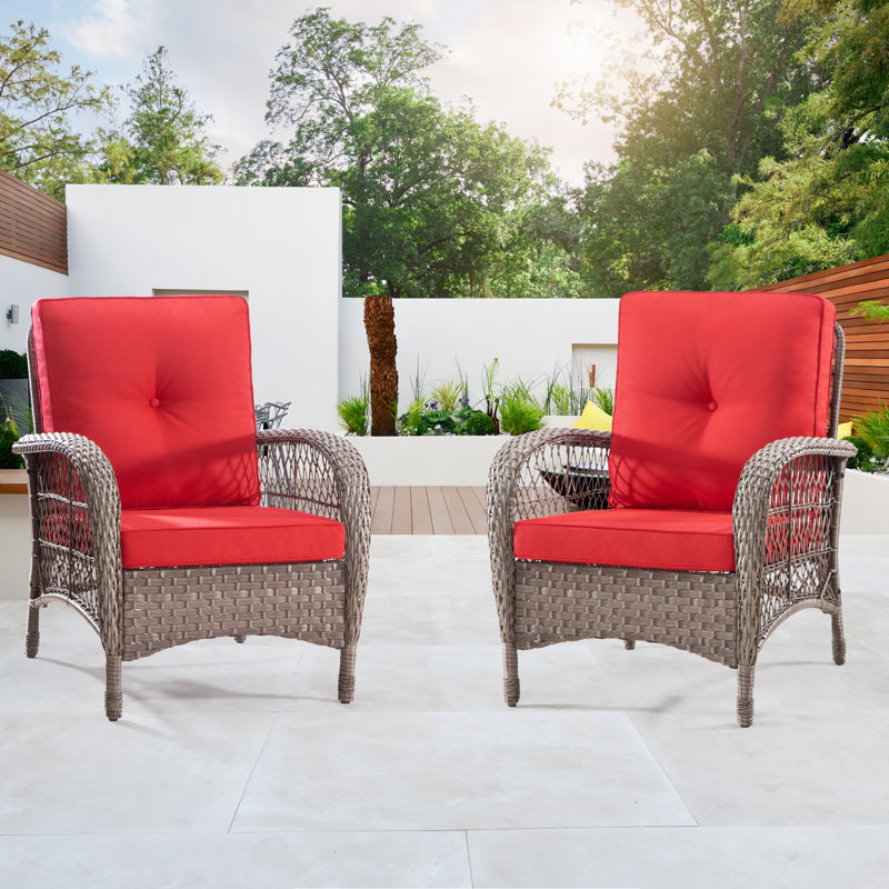 Fauteuil de patio Laytonsville, Rouge