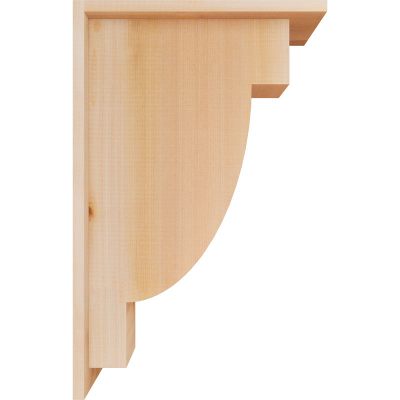 Corbeau alpin avec contre-plaque, H 22 po x l 5,5 po x P 14 po, Lisse, Cèdre rouge
