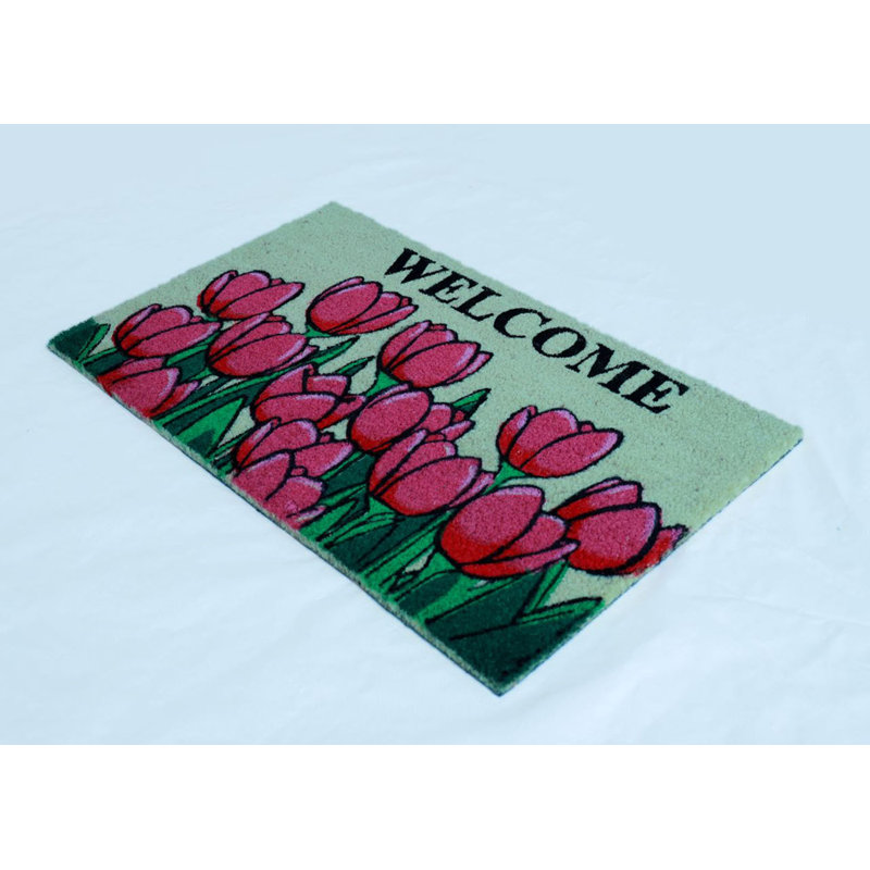 Partlow Non-Slip Floral Outdoor Doormat