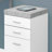 Grey Cement Laminate Contemporary Rolling File Cabinet With Storage Drawers & Printer Stand-544357258