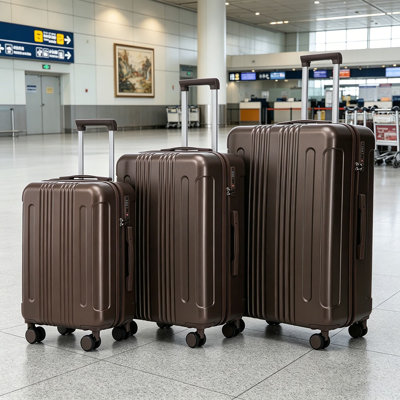 20"/24"/28" 3 pcs/set in ABS Spinner Wheel Luggage, Carry on Suitcase, Matching Colour, TSA Combination Lock