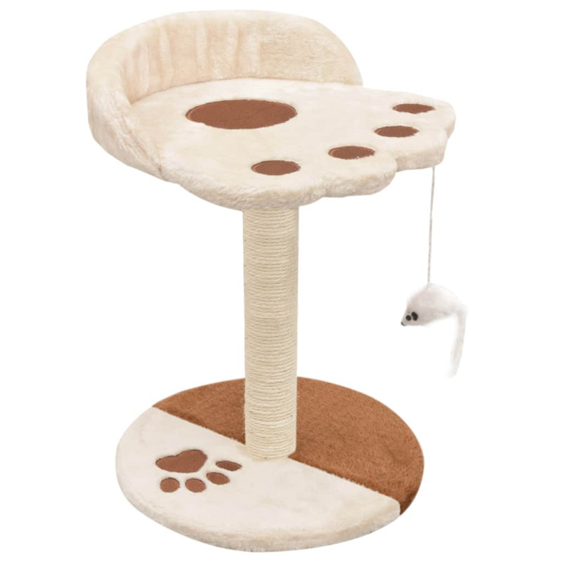 Amani Cat Tree with Sisal Scratching Post Play Centre, Beige/Brown