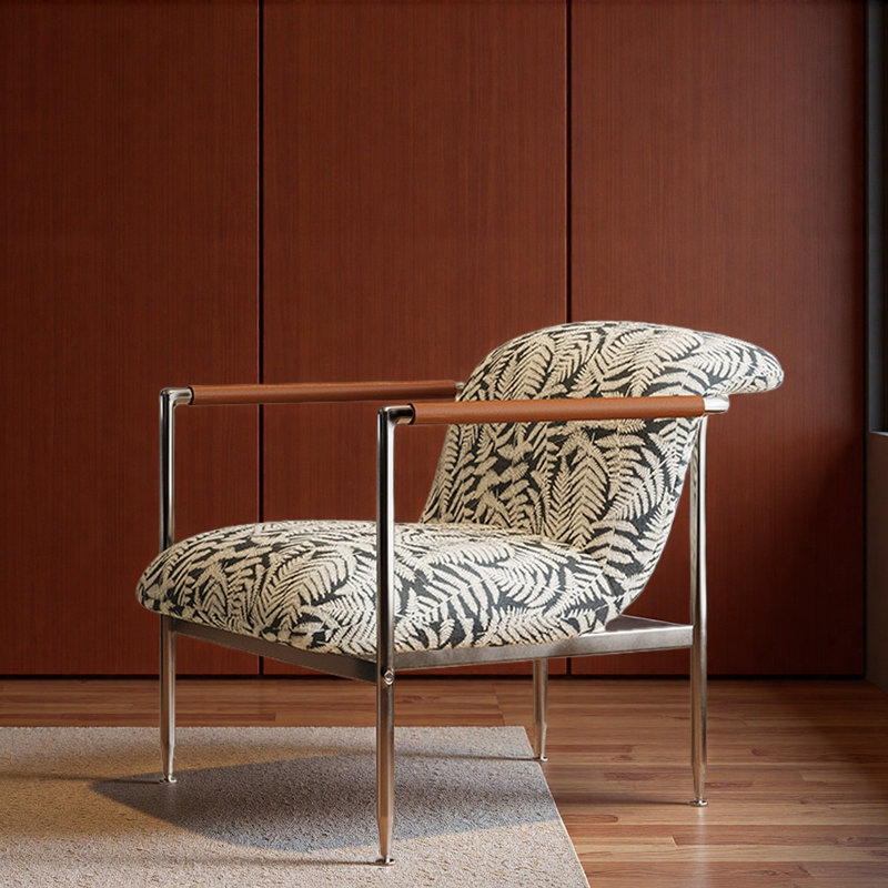 Comfortable Single Leisure Chair., Black/Beige