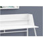 Bureau d'ordinateur, bureau personnel, ordinateur portable, tablettes de rangement, l 48 po, travail, stratifié blanc, métal blanc, contemporain, moderne-995606175