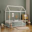 Structure de lit en métal de style Montessori, lit en forme de maison avec clôture, assemblage facile, sans lattes-133571723-133571725