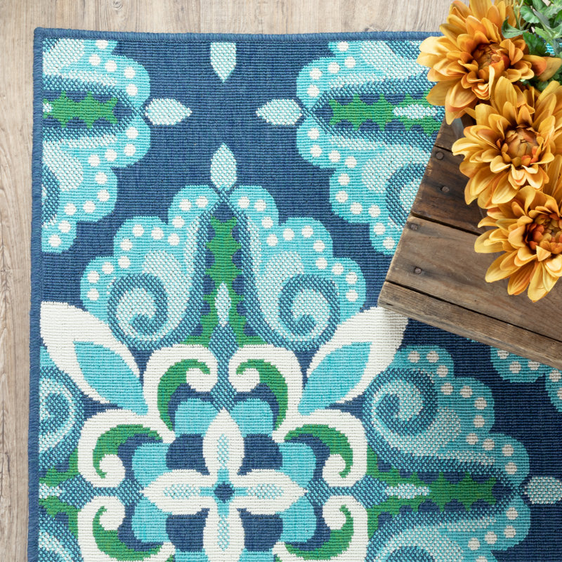 Lark Manor Deltana Floral Indoor/Outdoor Rug & Reviews | Wayfair