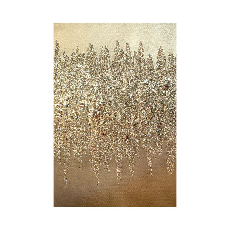Silver Shimmer I by Amber Lamoreaux - Painting on Canvas, 20.32 cm H x 30.48 cm W, Wrapped Canvas