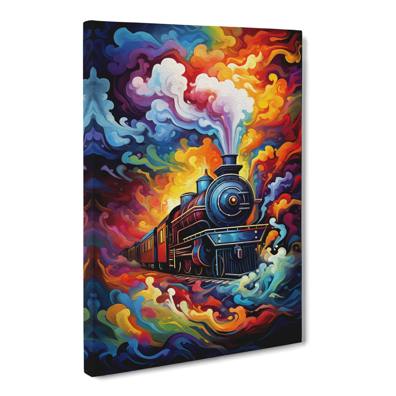 Steam Train Abstract - No Frame Print, 50cm H x 35cm W x 3cm D