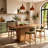 55" Solid Wood Pedestal Dining Table