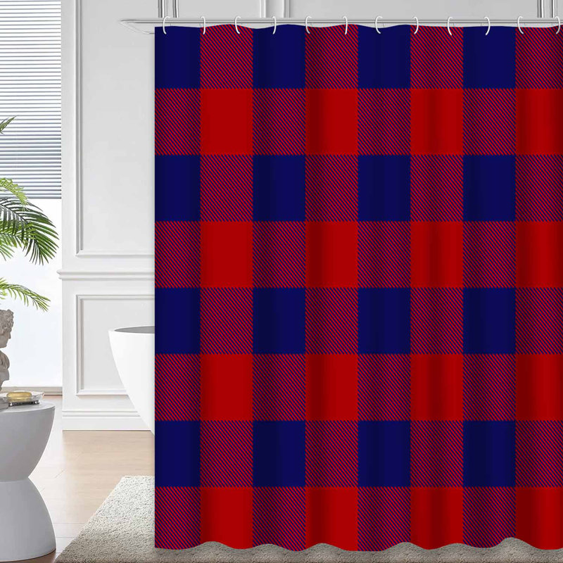 Rideau de douche avec 12 crochets Lumberjack, L 72 po x l 78 po