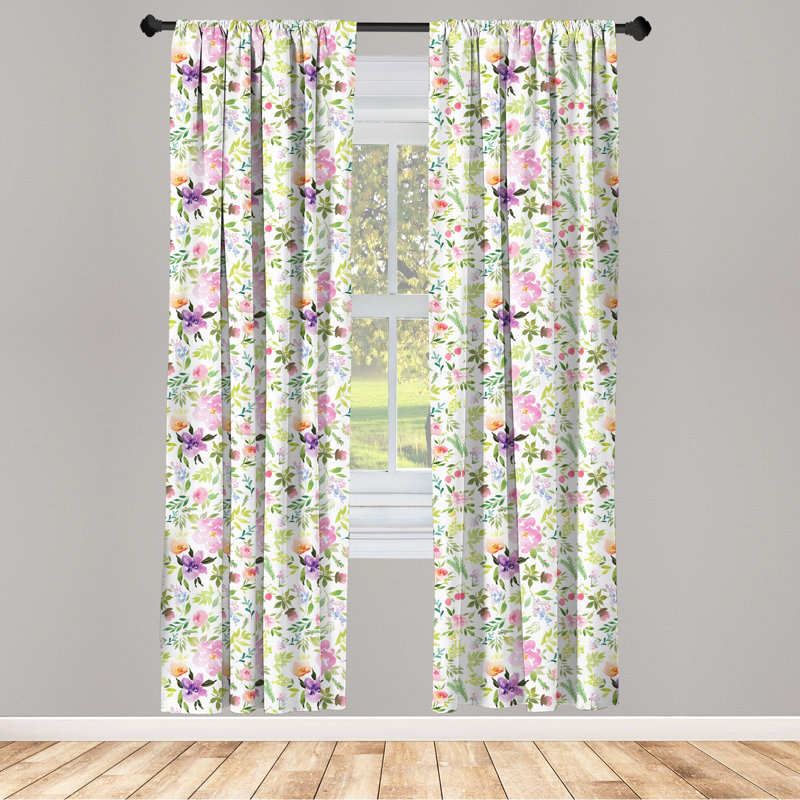 Semi-Sheer Rod Pocket Curtain Panels, 28" x 95"