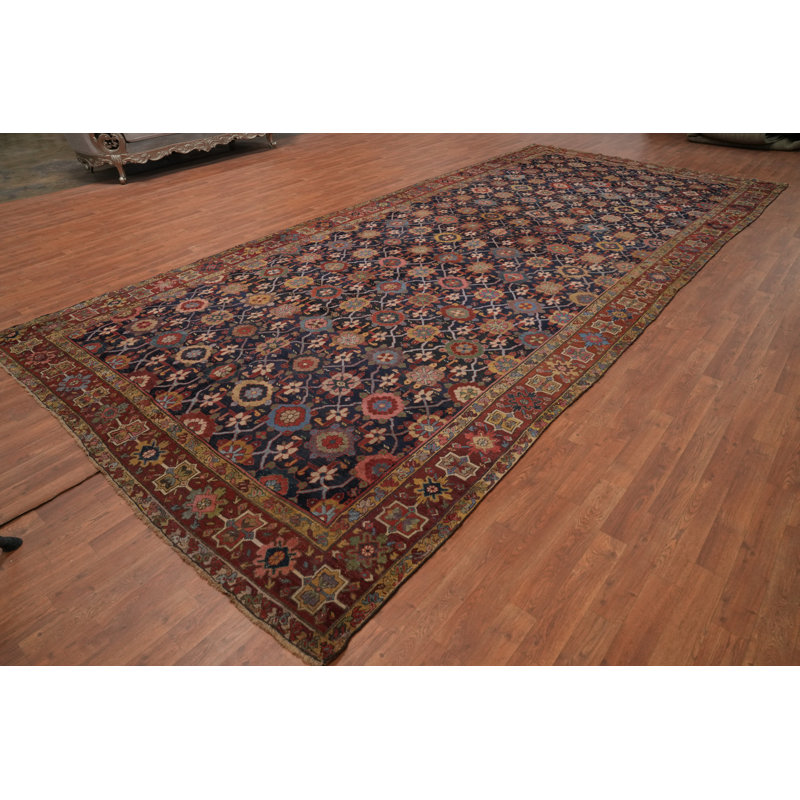 Pre-1900 Vegetable Dye    Oriental Rug 8x17