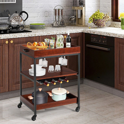 Freelandville Metal Bar Cart
