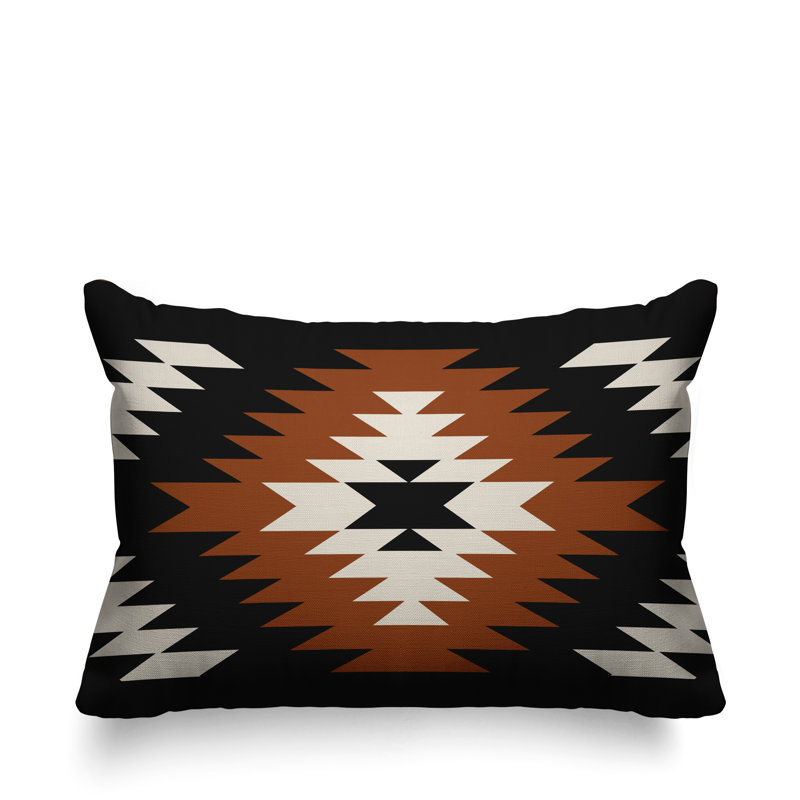Outdoor Reversible Throw Pillow, Burnt Orange, 18"H x 25"W