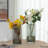 Set Of 10 And 12-Inch Square Frosted Gray Glass Table Vases - A Timeless Centerpiece For Dining Tables, Living Rooms, Bedrooms, Hotel Reception Areas And Conference Rooms, Ideal For Wedding Decor-102452925