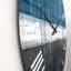 Bleu sarcelle rencontre l'art abstrait gris - horloge murale moderne-60328685
