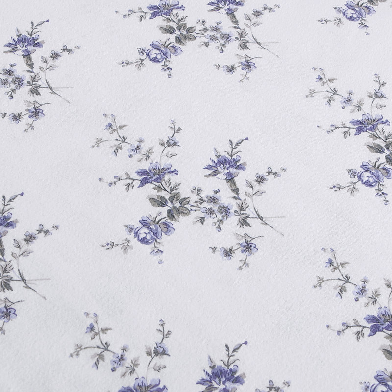 Brushed Cotton Flannel Sheet Set, Queen Sheet Set with 2 Pillowcases, Jessika Purple
