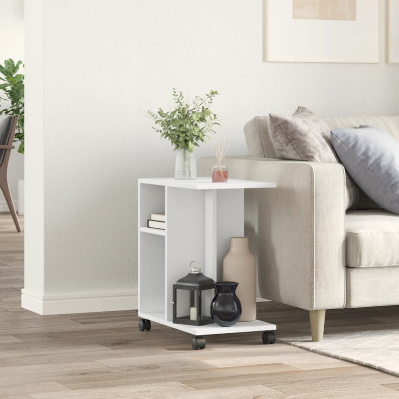 3-6 End Table, White