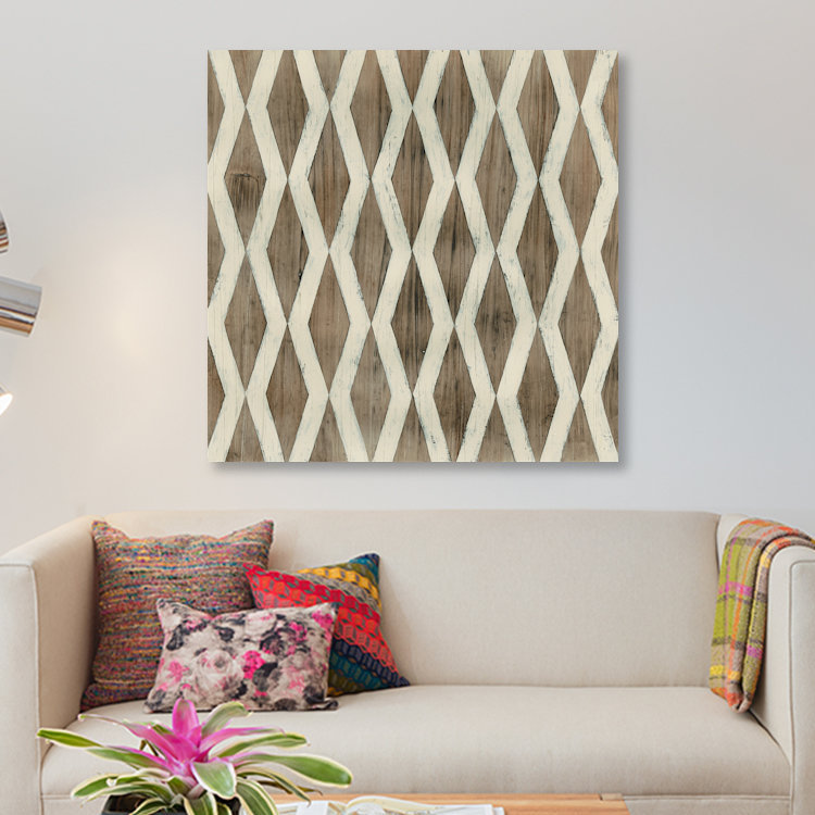 «Driftwood Geometrie III», impression sur toile, H 12 po x l 12 po x P 0,75 po, Toile tendue, Pas de tapis
