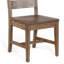 Ensemble de 2 chaises de salle à manger Yael, motif échelle, bois brun clair
