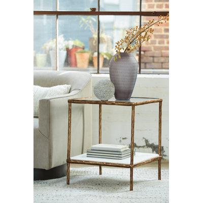 Glass Top End Table