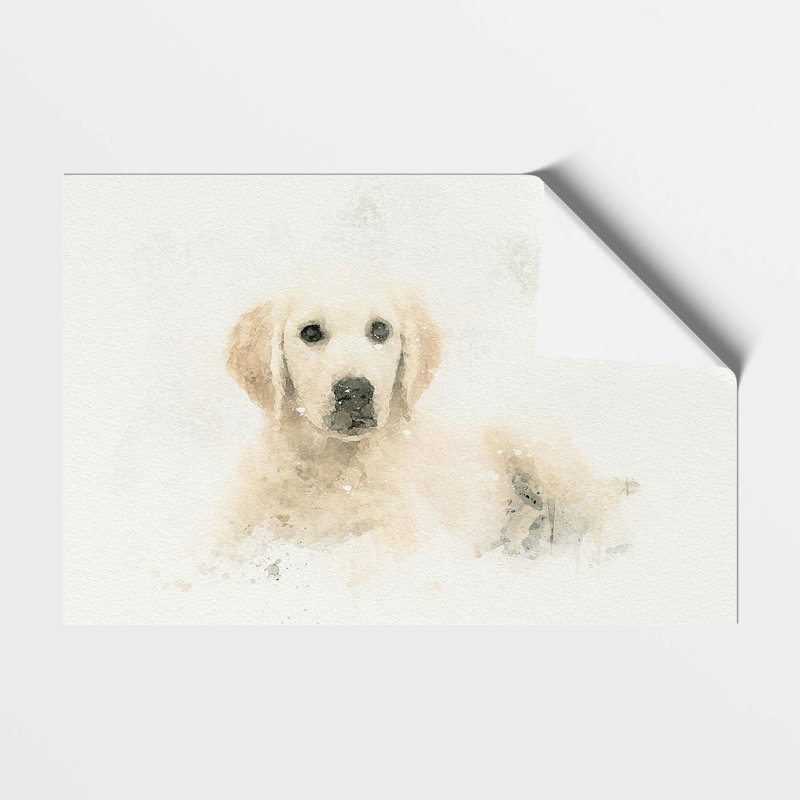 A Golden Retriever Puppy - Frameless Print, 59.4 cm H x 84.1 cm W