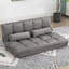 Canapé convertible pliant Lazy Floor Chair 2 coussins gris foncé | Polyester