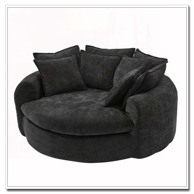 Fauteuil d'appoint rembourré en tissu chenille